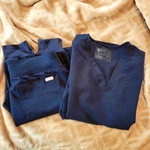 FIGS scrubs navy matching set